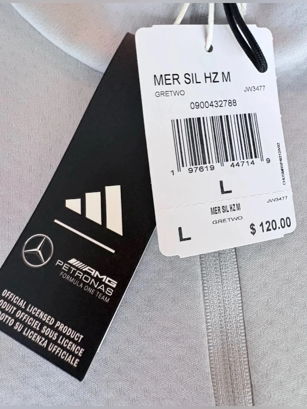 adidas Men’s Light Gray Half-Zip Pullover Sweatshirt